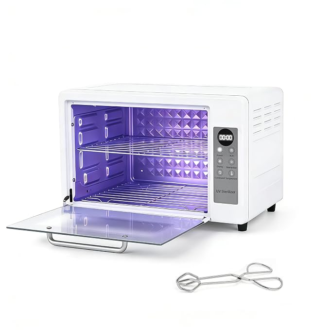 CENOZ U V Sterilizer for Esthetician, 24L Nail Dryer & Cleaning Cabinet with 72-Hour Keep-Clean Storage, Multi-Functional Drying, Keeps Tools Clean for Barbers, Nail Studio, Beauty Salon, Spa & Home
