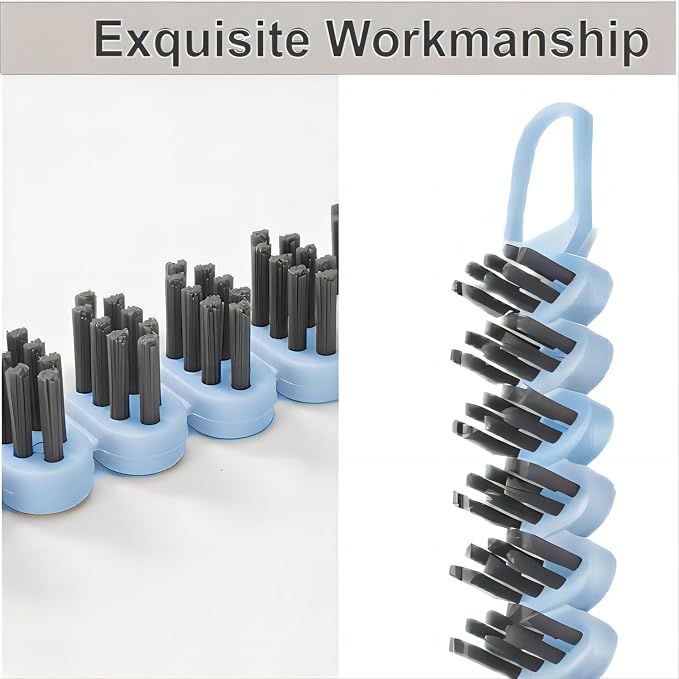 6 PCS Crevice Cleaning Brush Bendable Cleaning Brush for Household Use Bathroom Kitchen