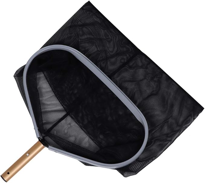 Leaf Skimmer Net for Swimming Pool, Pool Skimmer Net with Fine Mesh Rake, Heavy Duty Leaf Removal Tool Compatible with Telescopic Pole for Pool Pond Hot Tub Fountain
