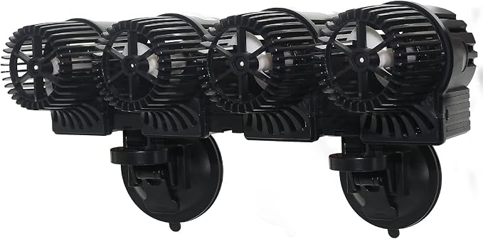 UPETTOOLS 12680 GPH 4-Head Wave Maker Aquarium Circulation Pump | Submersible Powerhead for 180-300 Gal Fresh & Saltwater Tanks. Adjustable Flow, Black