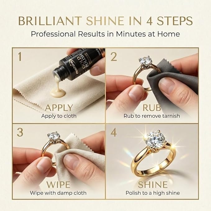 Nushine Gold Polish 1.7 Oz - Ecofriendly Formula Works Effortlessly With Beautiful Results