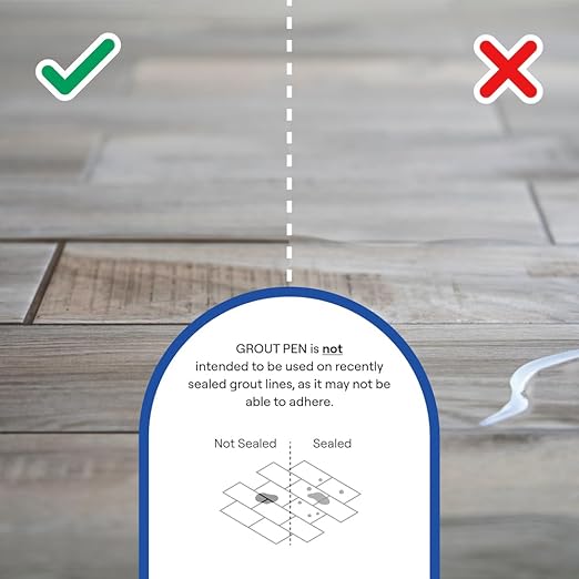 Grout Pen Paint: Waterproof Tile Paint Grout Refresh Restorer for Floor, Kitchen & Bathroom Shower Tiles - Dark Grey - Can Size for Larger Projects - 125ml (4.2oz)
