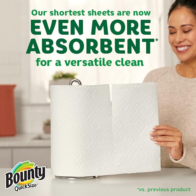 Bounty Select-A-Size Paper Towels, 8 Double Plus Rolls White, 113 Sheets Per Roll