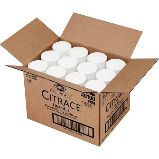 Citrace Hospital Disinfectant & Deodorizer, Citrus, 14oz Aerosol, 12/Carton