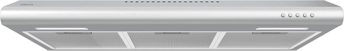 CIARRA Range Hood 30 inch Under Cabinet Ductless Vent Hood for Kitchen Stove Hood with 3 Speed Exhaust Fan in Stainless Steel