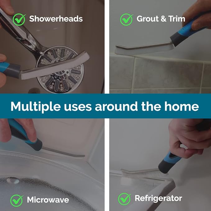 Evaclean Grout Cleaning Brush - 2-Pack, for Tight Gaps, Tiles in Bathroom and Kitchen, Perfect Angle, Ergonomic Shape, Non-Slip Plastic Handle, Tough Cleaning, No Scratches, Non Slip 5" Handle
