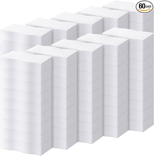 SiliFine Magic Extra Durable Sponge Eraser 3 Layer Density Cleaning Pads in Bulk Thick More Lasting Sponge Eraser for Bathroom Kitchen Floor Bathtub Toilet Cleaner