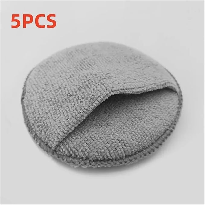 10 Pcs Microfiber Wax Applicator Mitts - Soft Polishing Sponge Pads for Surface Detailing and Cleaning(Grey 5Pcs)