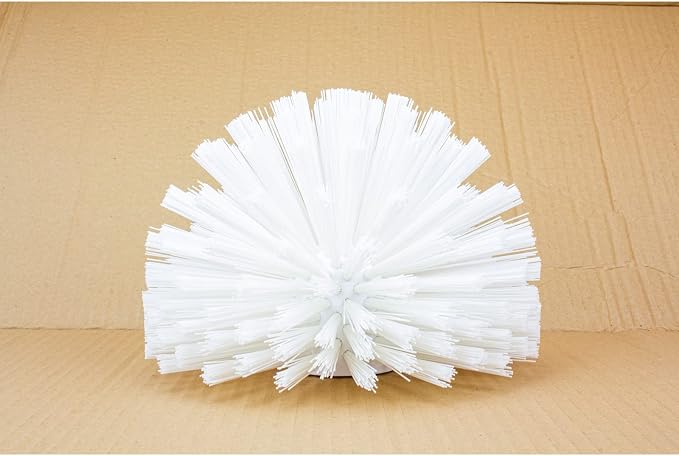SPARTA Industrial Tank Brush Head Pipe Brush Head, Drain Brush with 3/4" Thread Hole (Handle Not Included) for Commercial Use, Plastic, 5.9 Inches, White