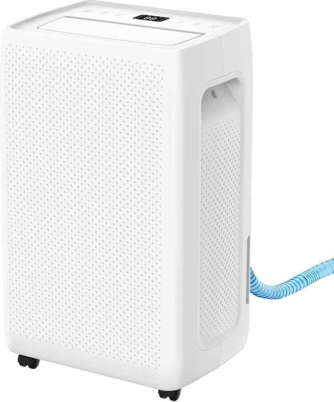 DUMOS 50Pints Dehumidifier with Drain Hose, Most Efficient Energy Star, 3,500 Sq.Ft Dehumidifier for Basement, 1.19 Gallon Tank 41dB, Airflow Swing, Ideal Humidity Remover for Home, Bedroom & Bathroom