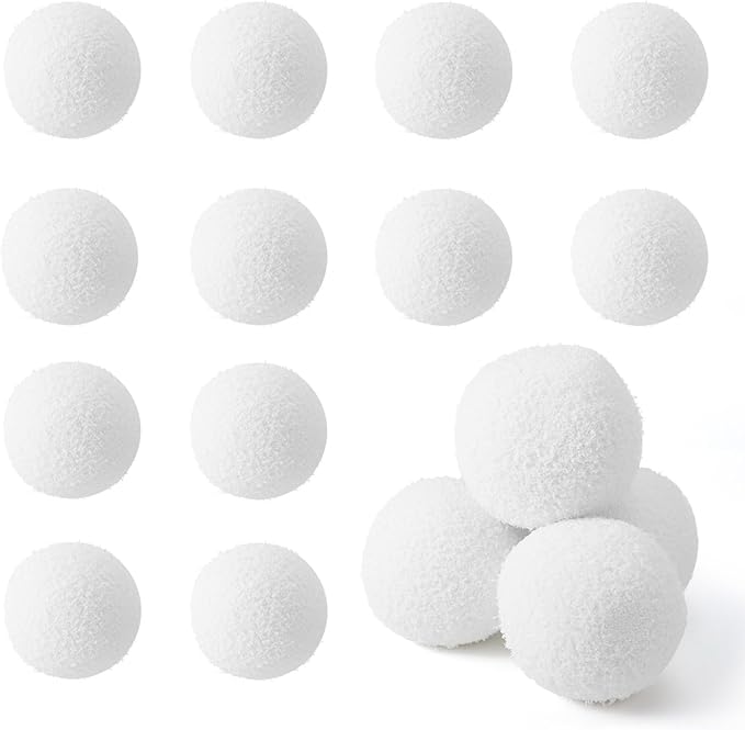 BOXOB 12pcs Sponge Scum Eliminating Ball, 2.95 Inch Spa Scumball Reusable Hot Tub Scum Absorber White Pool Absorbing Ball Scumbug Plunge Cleaning Tool for Bathtub Swimming Pool, Strong Adsorption