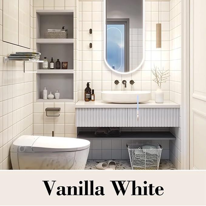 DWIL Tub Paint, Tub and Tile Refinishing Kit with Tools, Bathtub Paint Water Based &Low Odor, Easy to Use for Sink Bathroom Shower, Vanilla White 35oz/50-55sq.ft