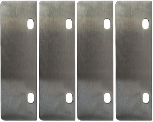 LRui Stainless Steel Grill Scraper 6" Replacement Blade Pack of 4 Heavy Duty Outdoor BBQ Grill Cleaning Tools & Accessories
