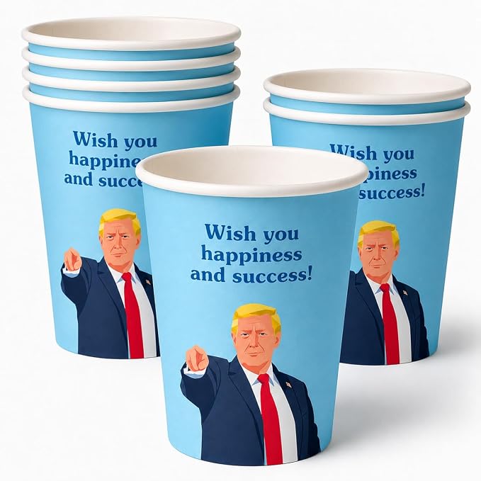 50Pcs Boxing Themed Party Paper Cups Disposable 9oz Paper Cups for for Sports Supplies Decorations Drinking for Birthday Party Favors (50, best wish)