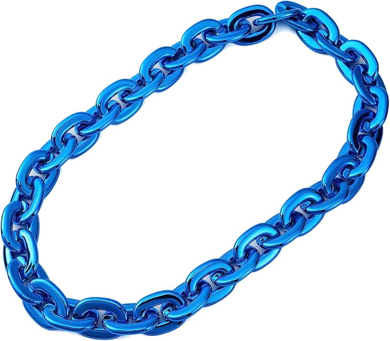 Passed colorfast test,Large Plastic Chain Necklace, 2 Pack / 4 Pack Optional,Hip-hop Rapper Big Chunky Fake Necklace , Super long Detachable, Non-fading Party Clothing Plastic Jewelry Necklace Decoration, Women and Men.