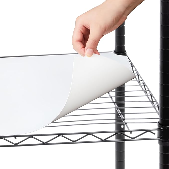 Sliner 8 Pack 14 x 36 Inch Wire Shelf Liner White Plastic Waterproof Liners for Organizing Metal Rack Shelves, Kitchen Cabinets, Cupboard, Pantry
