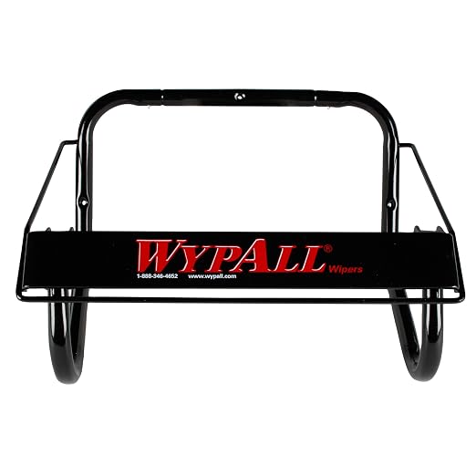 Wall Mounted Dispenser for WypAll® and Kimtech™ Wipes (80579), Black, Jumbo Roll, 16.8" x 10.8" x 8.8" (Qty 1)