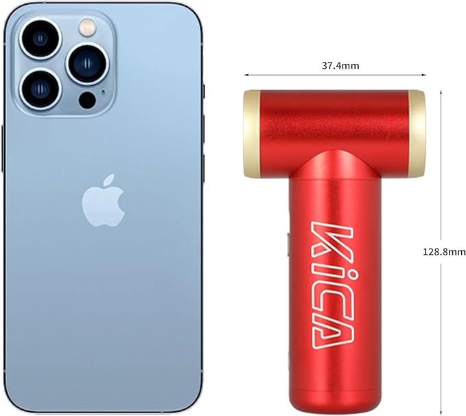 KiCA Jetfan 2S Electric Air Duster for Computer/Keyboard/House Cleaning/Camera Lens/Camping/BBQ/Car/Barbershop/Hair Drying,117000RPM,Upgraded Nozzle/BatteryLife,Air Can Substitute Tool-Red