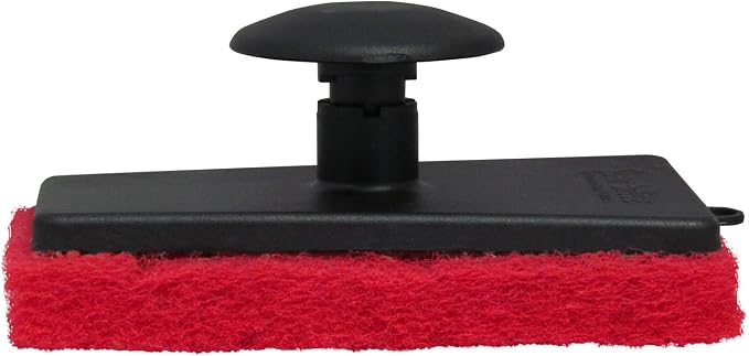 STAR BRITE Premium Golden Teak Oil - Sealer, Preserver & Finish for Outdoor Teak & Other Fine Woods - Step 3-1 GAL (085100) & Scrubber/Medium (Red) (040021P)
