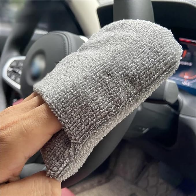 5pcs Car Polishing Wax Sponge Soft Microfiber Car Wax Applicator Mitts Foam Applicator Pad for Car Detailing Care Tool 5pcs gray