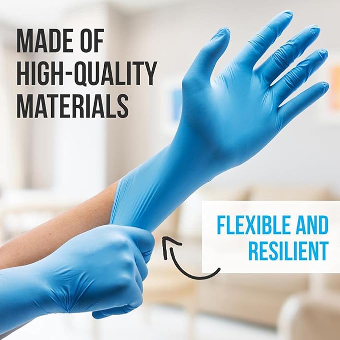 1000 Pcs Nitrile and Vinyl Blend Gloves - Soft Industrial Grade Gloves