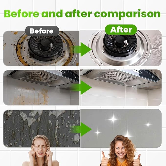 2026 New Upgrade Kitchen Cleaner Spray, Clean Up Kitchen Oil Stains, Heavy Oil Cleaner Stain, All in One Cabinet Cleaners and Polishers, for Cabinet, Oven, Stove, Range Hood