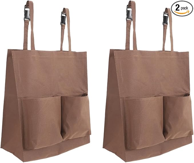 OUNONA Janitorial Cart Bag 2-Pack 17.71 X 15.74 X 15.74 Inch Cleaning Cart Trash Collection Replacement Bags with Secure Fastening for Housekeeping and Janitorial Use