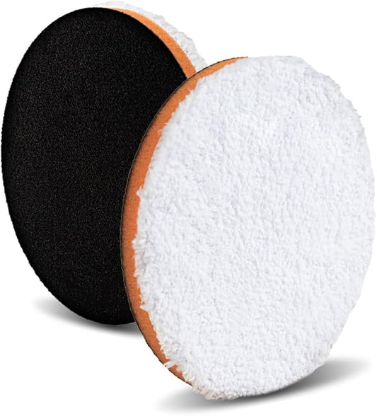 6.25" One Step Light Cutting Microfiber Pad (2-Pack) - Great for Removing Moderate Defects, Swirls and Light Oxidation. Fits 6" Backing Plate.