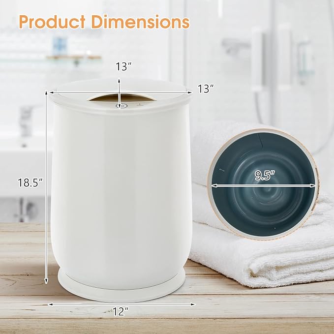 WELLHUT 21L Hot Towel Warmer Bucket, Bathroom Towel Warmers with Fragrance Holder, Insulation Function, Overheat Protection Device & Hot Surface Indicator, Blanket Towel Warmers for Bathroom