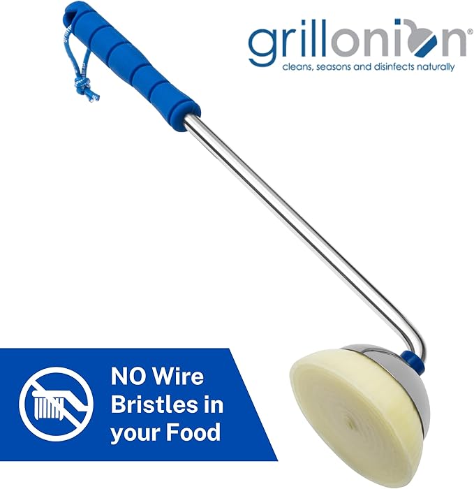 Grill Onion Grill Grate Cleaner Tool - Premium Onion Grill Brush Bristle Free BBQ Grill Cleaning Tool - Onion Grill Cleaner Bristle Free