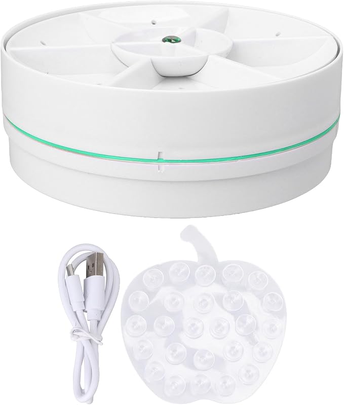 USB Dishwasher, Ultrasonic Dish Washing Machine for Fruit Vegetable, Household Small Dishwasher for Trip, Apartment, Home, Dorm, Kitchen Supply (Green)