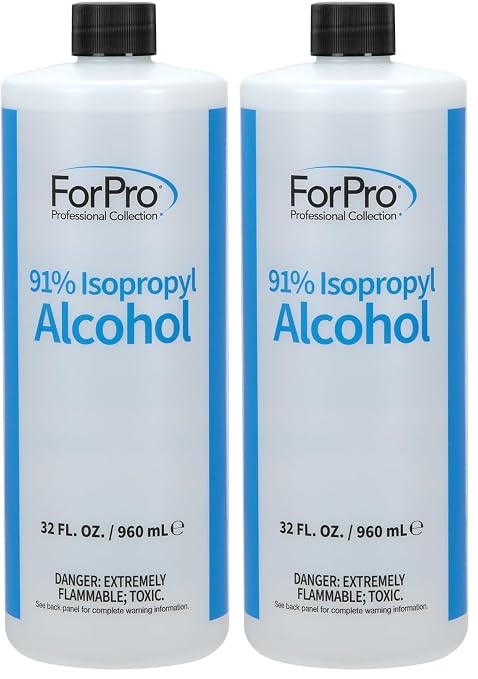 ForPro 91% Isopropyl Alcohol (IPA), 32 Fl Oz (960 ml) – Pure & Unadulterated Concentrated Alcohol (Pack of 2)