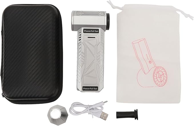 Electric Air Duster, 150000RPM Rechargeable Handheld Turbine Fan, 8000mAh Battery, ABS Material, 5.9x2.8 Inch