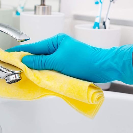Jointown Basic Nitrile Exam Gloves, Medical Blue Gloves Disposable Latex Free Powder-Free For Exam, Food Prep Cleaning, Medium Case Of 1000, M, NGPF7002