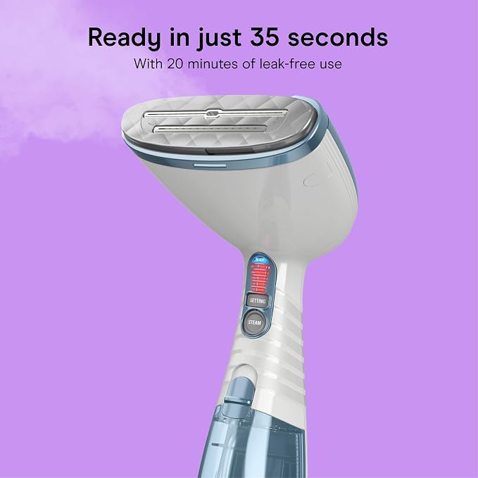 Conair Handheld Garment Steamer for Clothes, Turbo ExtremeSteam 1875W Fabric Clothes Steamers, Hand Steamer for Clothes, Portable Handheld Garment Steamers for Clothes, Handheld Steamer, Blue