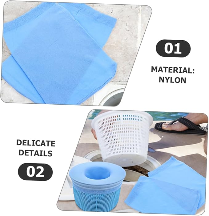 GALPADA 50pcs Pool Skimmer Socks Fine Mesh for Swimming Pool Cleaning Reusable Easy Installation for Inground and Above Ground