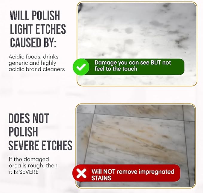 MB Stone Care Sample Kit - MB-11 Marble Etch Remover for Light to Neutral Colored Calcite Based Stone, GT-1 Green Thing, MB-24 Barrier Sealer, Finito Finishing Spray, Microfiber Towels
