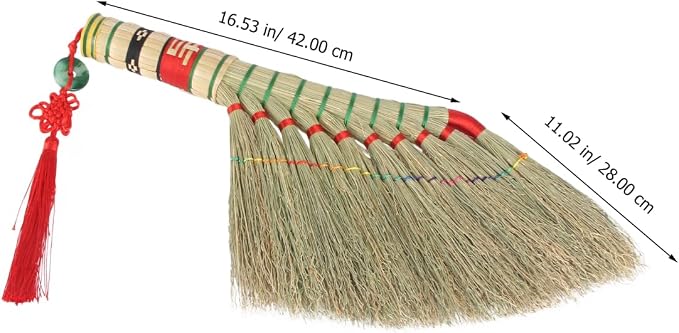 Straw Broom Housewarming Wedding Decorations Small Whisk Broom Natural Dust Brush No Static Compact Hanging Decoration New Home Essentials
