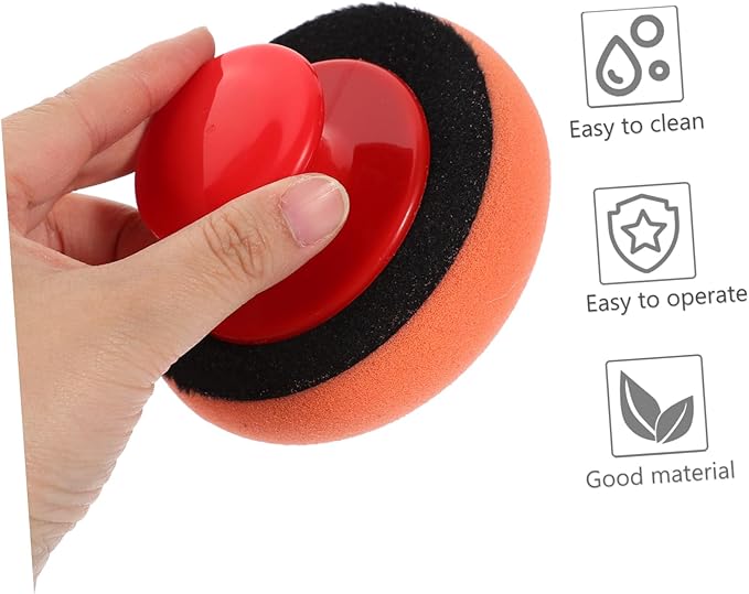 ULTECHNOVO 2sets Car Polishing Pad Ergonomic Handle Handle Sponge Buffing Pads for Waxing and Detailing Versatile for Cars Motorcycles and Boats