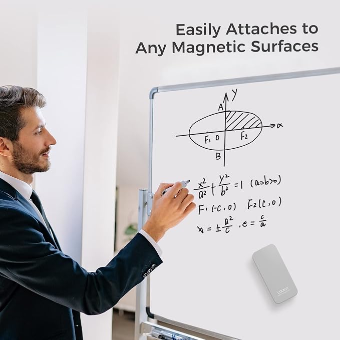 LOUKIN | Shag Dry Erase Eraser 4 Pack & Whiteboard Cleaner 2 Pack(3.4 fl oz) & Magnetic Dry Erase Eraser (Gray) 2 Pack & Non-Toxic Whiteboard Cleaner (3.4 fl oz) 2 Pack
