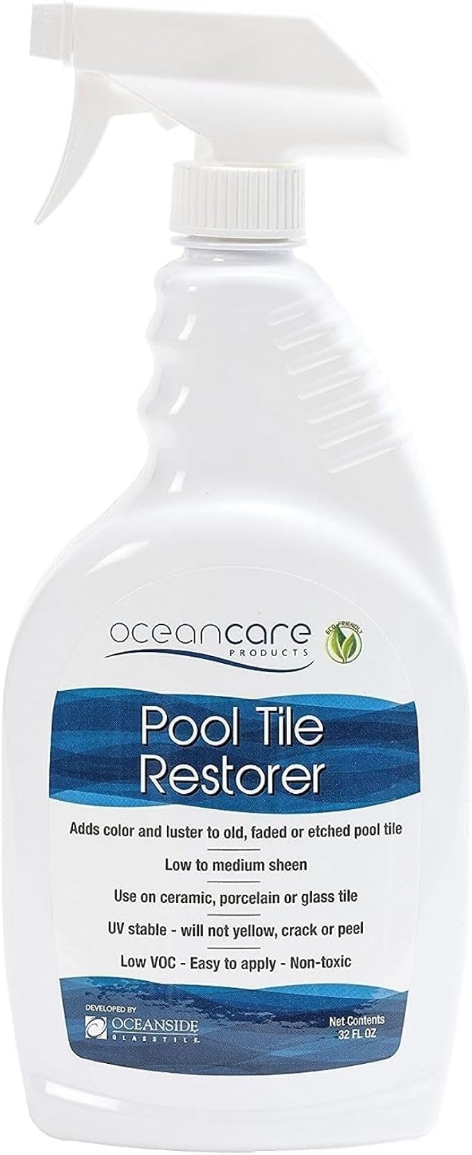 Pool Tile Restorer Quart Trigger Spray | Restore & Enhance Pool Tile Color | Low VOC Surface Treatment