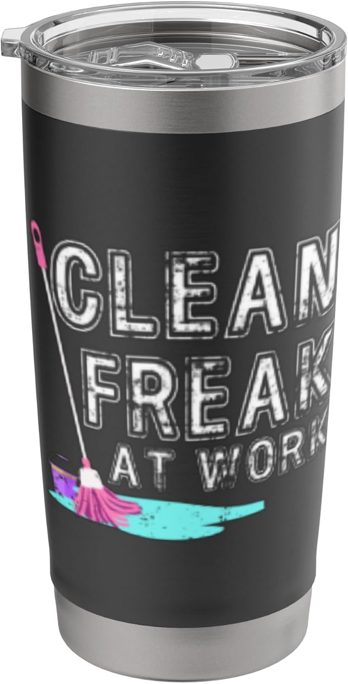 Clean Freak at Work Cleaning Stainless Steel Insulated Tumbler