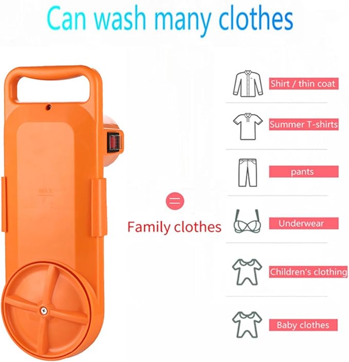 Portable Mini Washing Machine, Bucket Mounted Washing Machine, Compact Semi Automatic Washer Laundry with Digital Display and Leakage Protection Fit for Dorm Apartment Travel