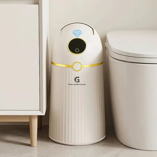 Self-Sealing & Self-Changing Trash Can, 2.7 Gallon Automatic Touchless Smart Bathroom Trash Can with Lid, Slim Waterproof Waste Bin for Bathroom, Bedroom and Offic
