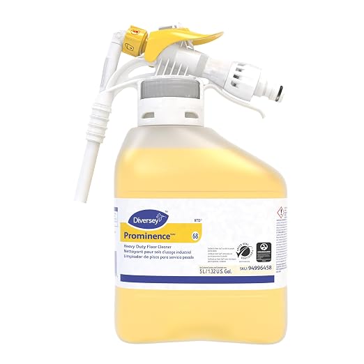 Diversey Prominence HD Floor Cleaner, RTD Conc, 5 L | Removes Soils and Oils, Fast Emulsifying Action, Film Free Drying, No Rinse Required, Daily Maintenance Use