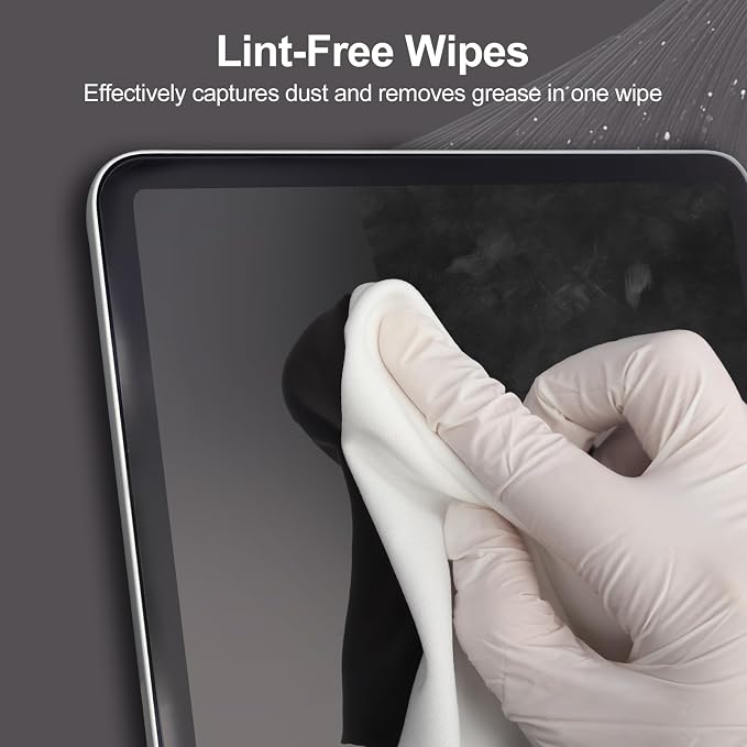 AAwipes Cleanroom Wipers 4"x4" (400 Pcs, 100% Polyester, 120GSM) Double Knit 100% Lint Free Cloths with Ultra-soft, Laser Sealed Edge Ultra-Soft Wipers CP12004