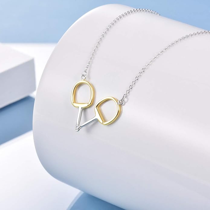 Horse Gift Jewelry 925 Sterling Silver Horse Snaffle Pendant Necklace Horse Gift for Women Girls