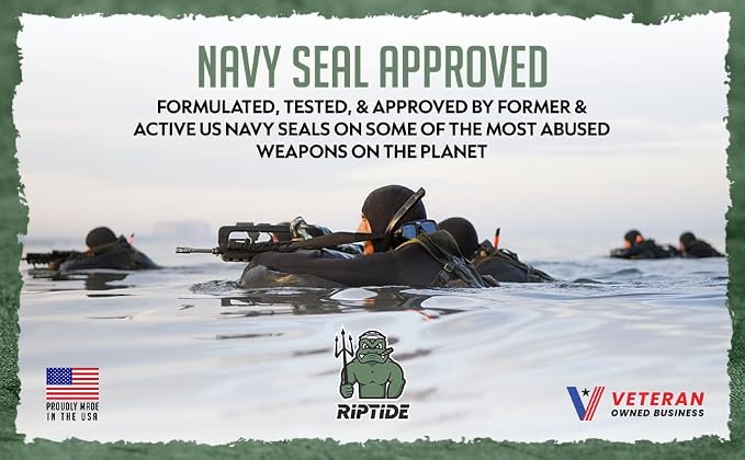 Riptide Armory Advanced Gun Cleaner & CLP+ Graphene 2 Step Kit - Clean, Lube, Protect Long-Lasting Formula - Nano Coat Technology - Veteran Founded & Formulated by Former US Navy Seal