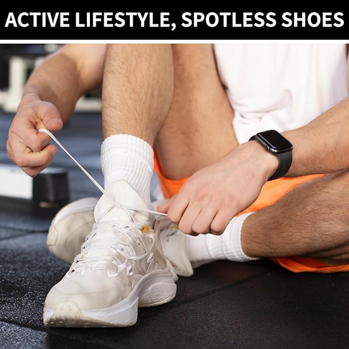 Shoe Cleaner Kit for Sneaker - 8.5 Oz Shoe Cleaning Kit with Shoe Brushes & Towel, White Shoe Sneaker Cleaner Kit, Suede Shoe Cleaner for Suede Mesh Leather Knit, and Most Materials
