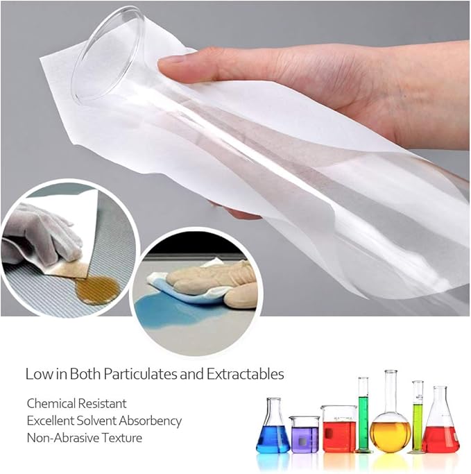 AAwipes Lint Free Wipes Cleanroom Wipes Nonwoven Auto Paint Prep Cellulose/Polyester Blend (9"x9" 300 Pcs, 56 GSM) General Purpose Lab Use (NW05609)